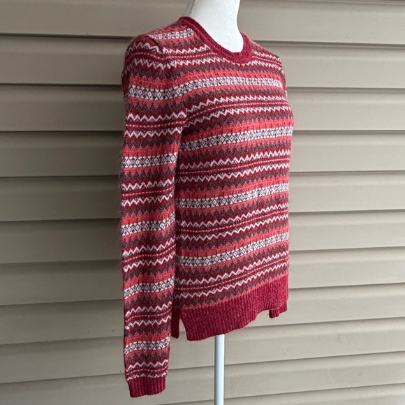 •LOFT• Lightweight Wool Blend Fair Isle Sweater - Size Small - Picture 5 of 9